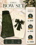 Stylish Girls 2 Piece Bow Set – Soft & Comfortable